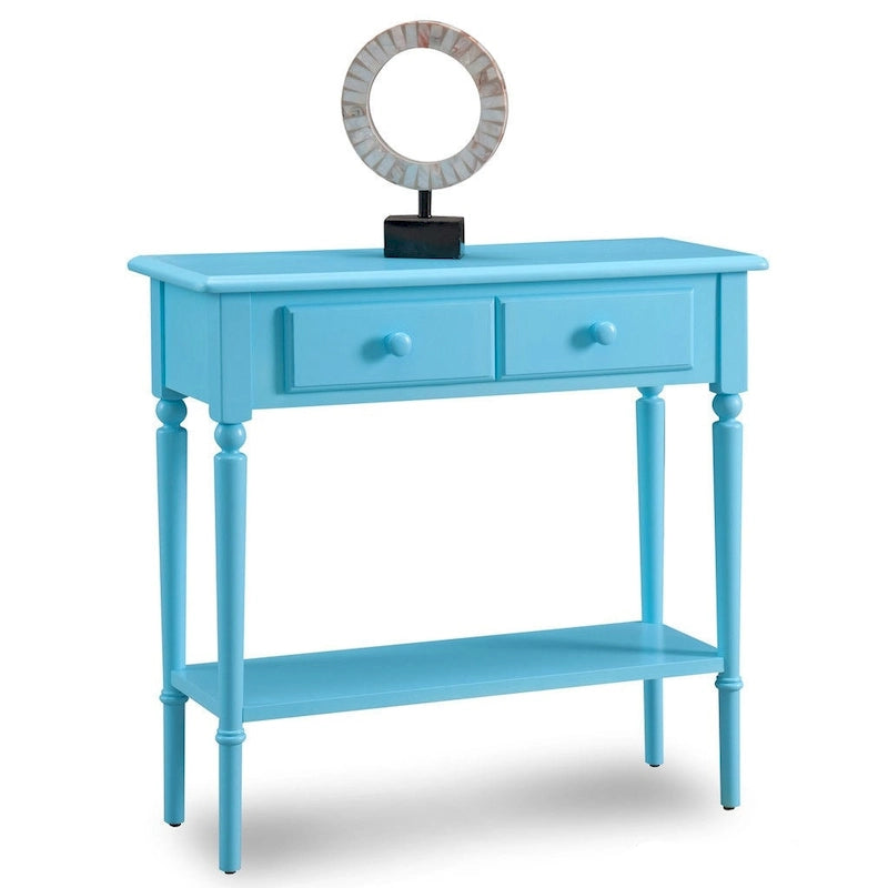 Leick Home Tavolino Consolle Stretto da Ingresso o Divano con Un Cassetto, Stile Costiero
