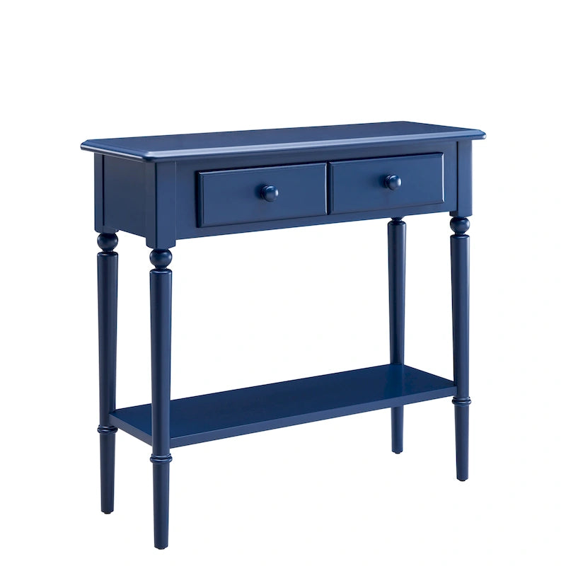 Leick Home Tavolino Consolle Stretto da Ingresso o Divano con Un Cassetto, Stile Costiero