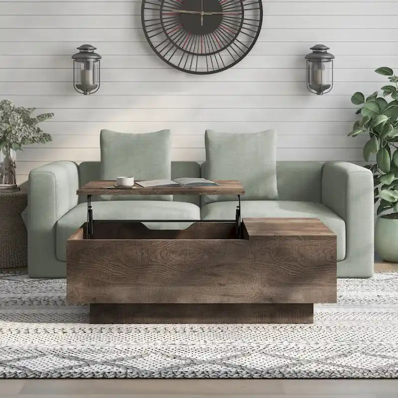 Tavolino da caffè Uver Rustic da 47 pollici con 1 ripiano a scomparsa di Furniture of America