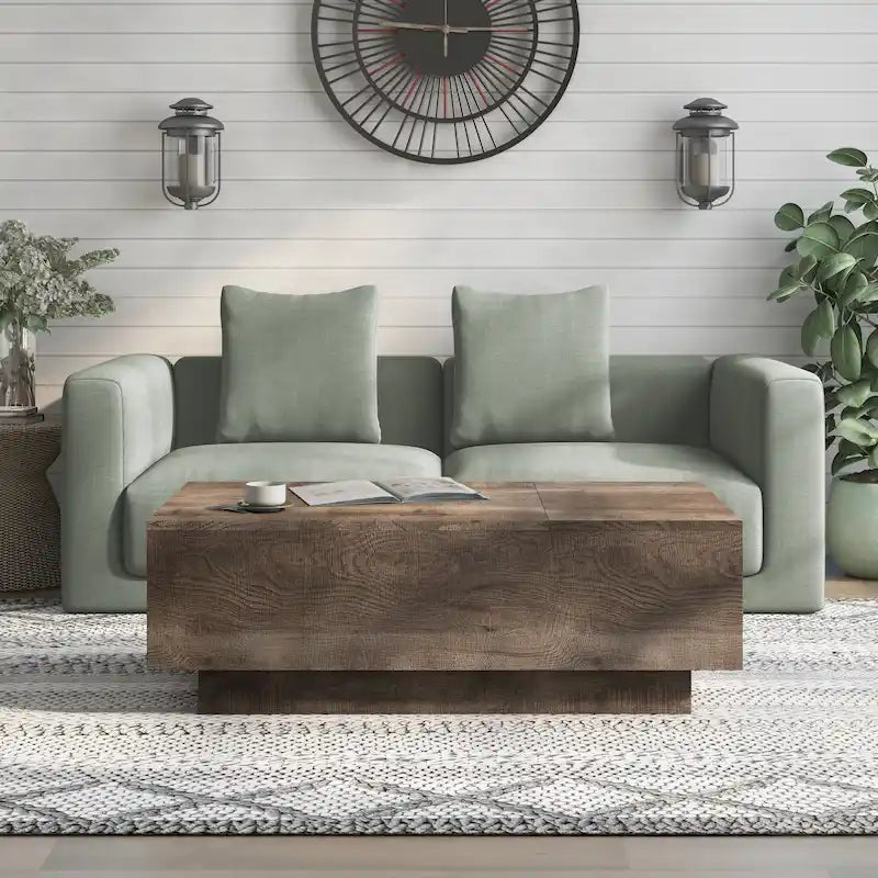 Tavolino da caffè Uver Rustic da 47 pollici con 1 ripiano a scomparsa di Furniture of America