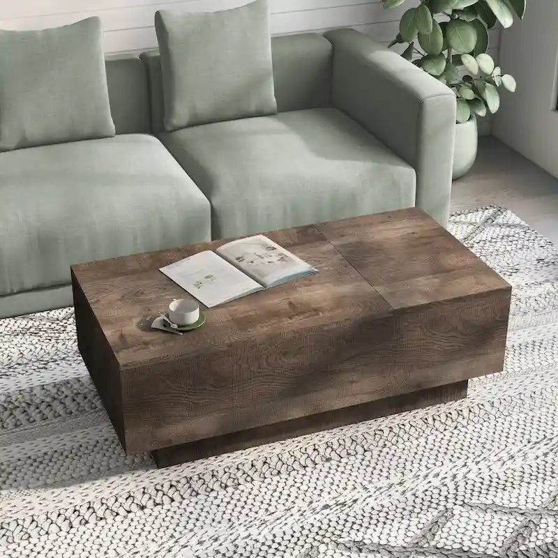Tavolino da caffè Uver Rustic da 47 pollici con 1 ripiano a scomparsa di Furniture of America