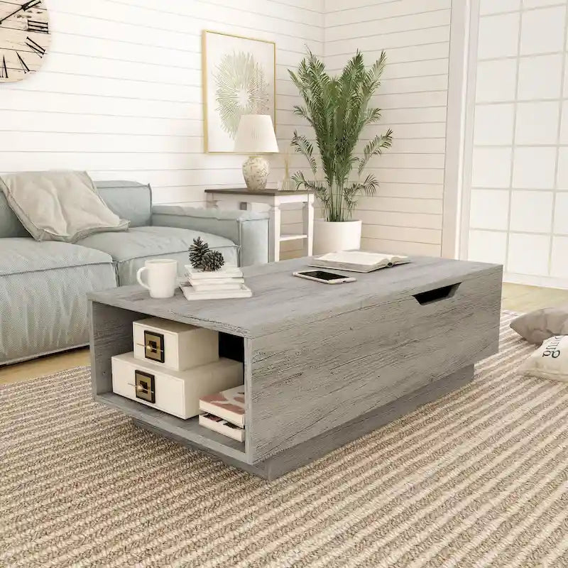 Tavolino da caffè Uver Rustic da 47 pollici con 1 ripiano a scomparsa di Furniture of America