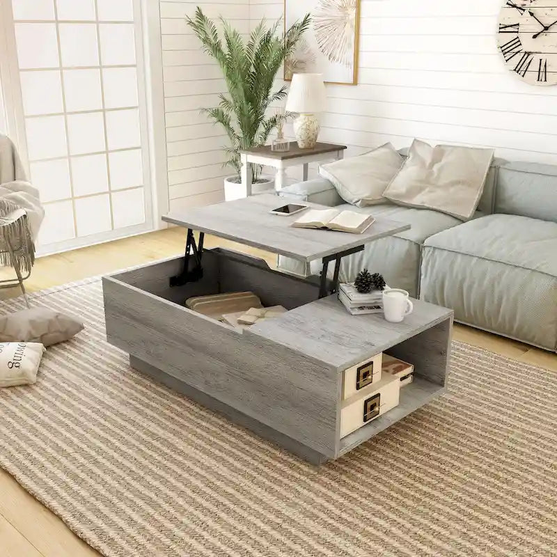 Tavolino da caffè Uver Rustic da 47 pollici con 1 ripiano a scomparsa di Furniture of America