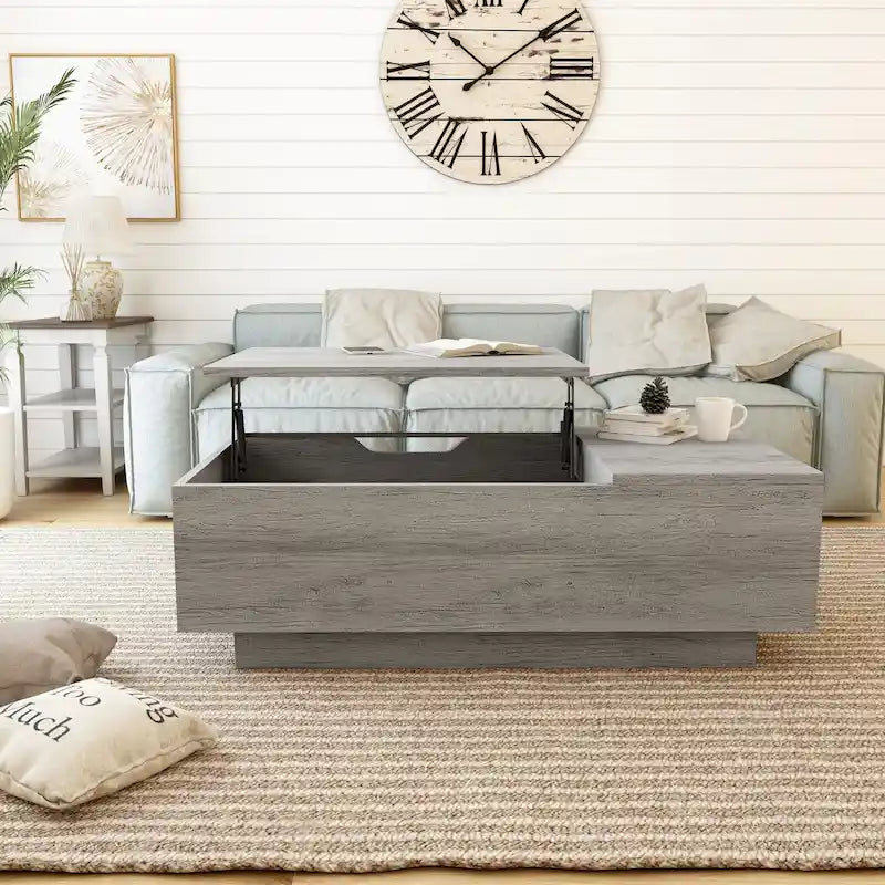 Tavolino da caffè Uver Rustic da 47 pollici con 1 ripiano a scomparsa di Furniture of America