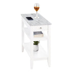 Table d'appoint de chevet à 1 tiroir et étagères American Heritage de Convenience Concepts