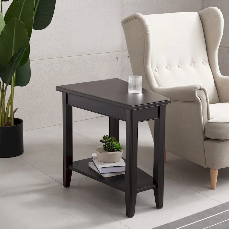 Tavolino Stretto con Ripiano Leick Home Laurent