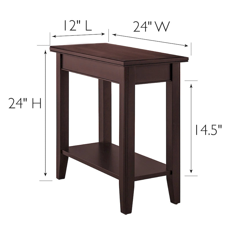 Tavolino Stretto con Ripiano Leick Home Laurent