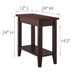 Tavolino Stretto con Ripiano Leick Home Laurent