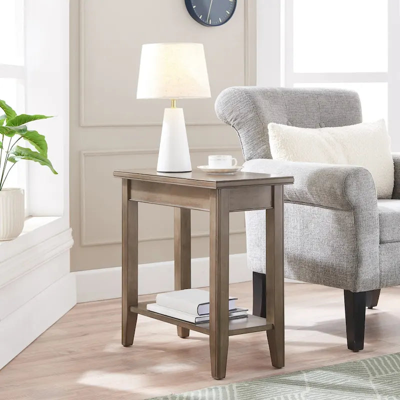 Tavolino Stretto con Ripiano Leick Home Laurent