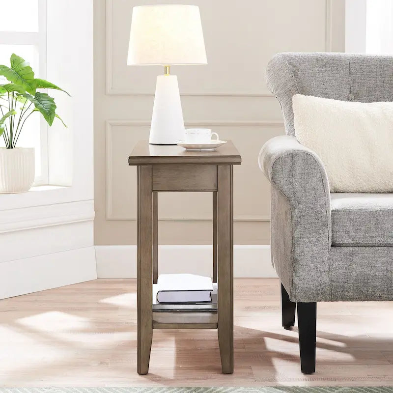 Tavolino Stretto con Ripiano Leick Home Laurent