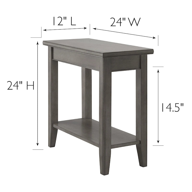 Tavolino Stretto con Ripiano Leick Home Laurent