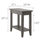 Tavolino Stretto con Ripiano Leick Home Laurent