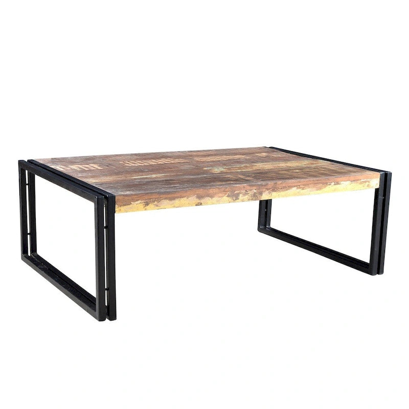 Tavolino da caffè in legno antico riciclato fatto a mano Timbergirl (India)