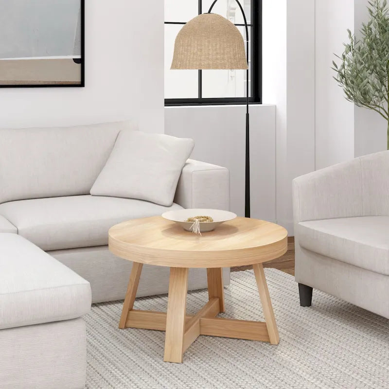 Tavolino rotondo classico Plank and Beam - 30
