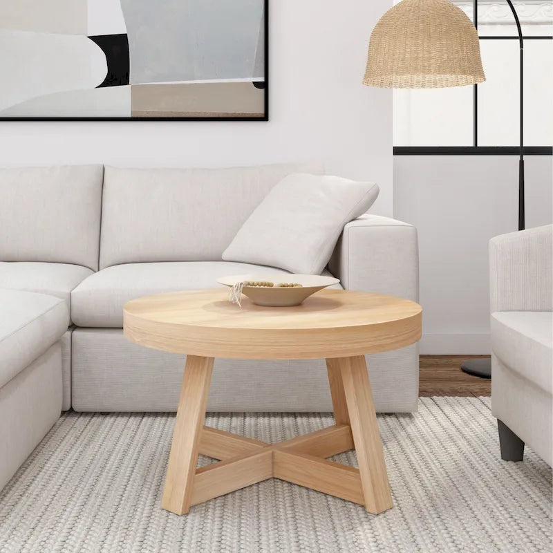 Tavolino rotondo classico Plank and Beam - 30
