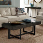 Eldersley Wood Finish Coffee Table with Two Drawers by iNSPIRE Q Modern