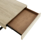 Eldersley Wood Finish Coffee Table with Two Drawers by iNSPIRE Q Modern