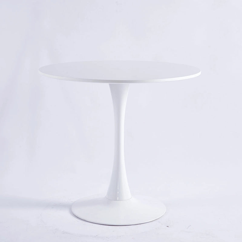 31.5Tavolo Tulip Tavolo da pranzo moderno per 2-4 persone con piano rotondo in MDF, tavolo da pranzo con base a piedistallo, tavolino da caffè per il tempo libero