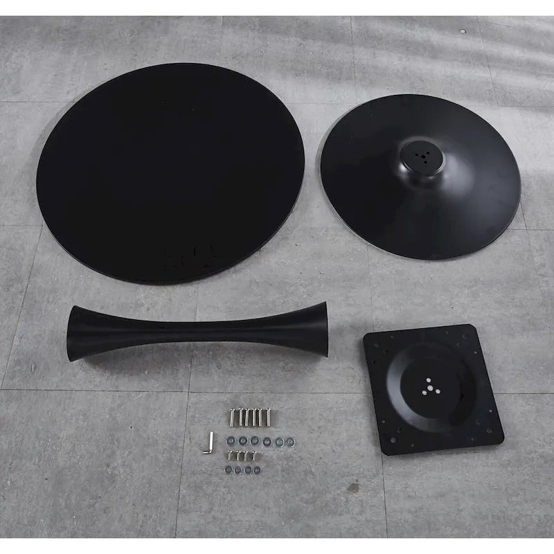 31.5Tavolo Tulip Tavolo da pranzo moderno per 2-4 persone con piano rotondo in MDF, tavolo da pranzo con base a piedistallo, tavolino da caffè per il tempo libero