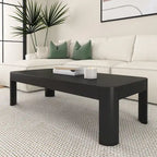 Plank and Beam Contour Curved Rectangular Coffee Table - 54