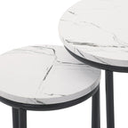 Set di 2 tavolini impilabili rotondi Fort Worth