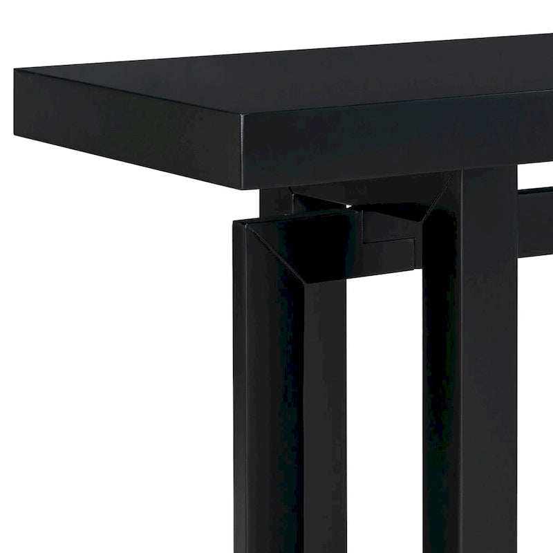 Consolle con piano in legno e cemento di ispirazione industriale