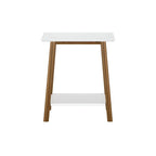 Tavolino d'appoggio moderno metà secolo Plank and Beam - 23 L x 16.25 P x 25.5 A