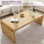 Tavolino da caffè Moasis 45 Arched Burl in pelle