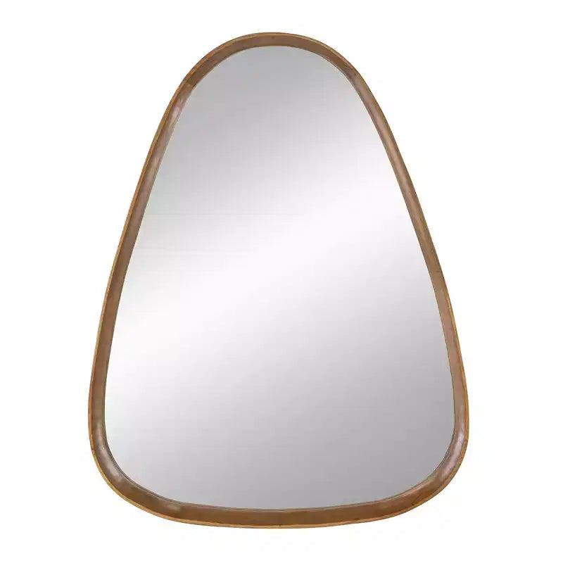Jennifer Taylor Home Naveen 37.5 Oblong Oval Modern Wall Mirror with Pine Wood Frame