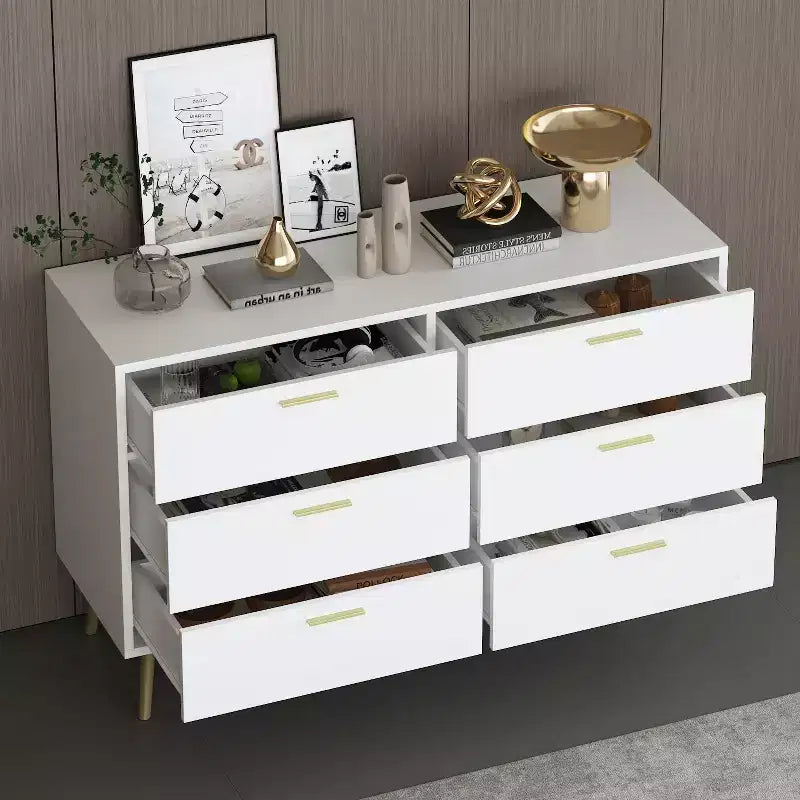 Cassettiera Moderna a 6 Cassetti, Unità di Organizzazione Elegante, Ideale per Camera da Letto e Salotto
