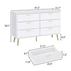 Cassettiera Moderna a 6 Cassetti, Unità di Organizzazione Elegante, Ideale per Camera da Letto e Salotto