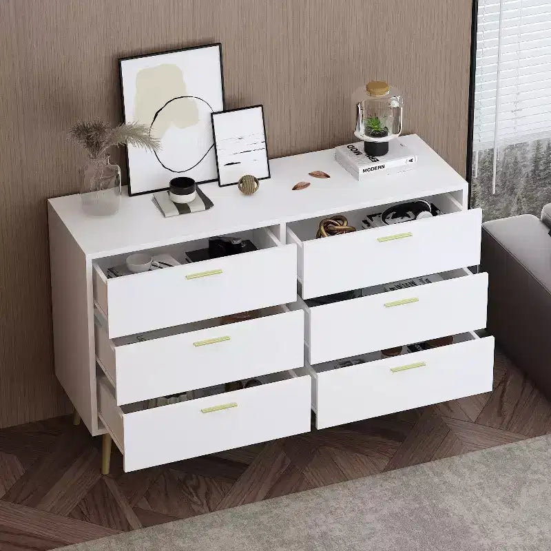 Cassettiera Moderna a 6 Cassetti, Unità di Organizzazione Elegante, Ideale per Camera da Letto e Salotto