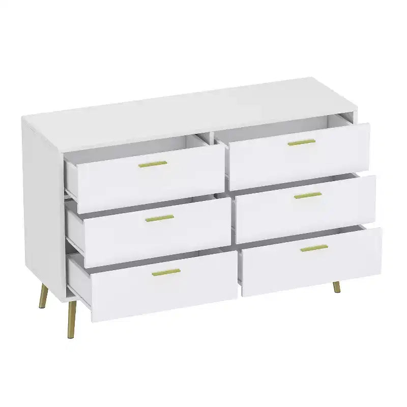 Cassettiera Moderna a 6 Cassetti, Unità di Organizzazione Elegante, Ideale per Camera da Letto e Salotto