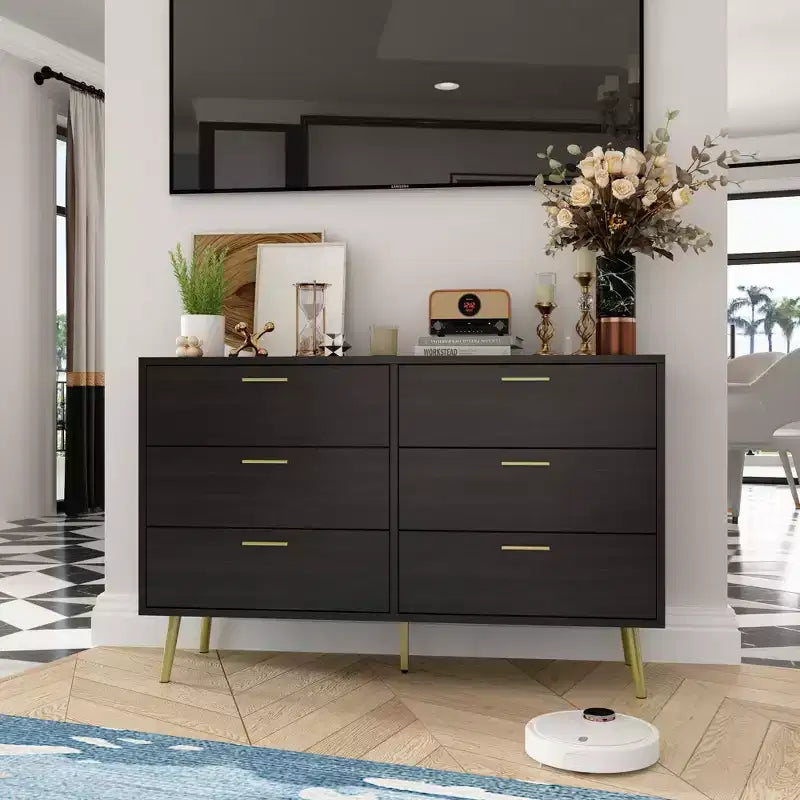 Cassettiera Moderna a 6 Cassetti, Unità di Organizzazione Elegante, Ideale per Camera da Letto e Salotto