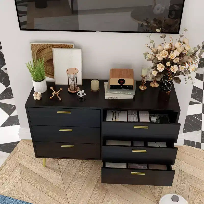 Cassettiera Moderna a 6 Cassetti, Unità di Organizzazione Elegante, Ideale per Camera da Letto e Salotto