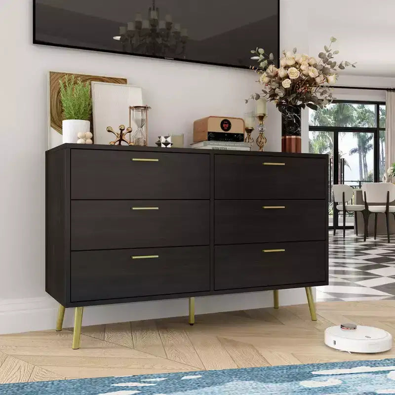 Cassettiera Moderna a 6 Cassetti, Unità di Organizzazione Elegante, Ideale per Camera da Letto e Salotto