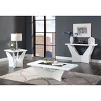 Set tavolini da caffè Ameena 3 pezzi con piano in vetro di Furniture of America