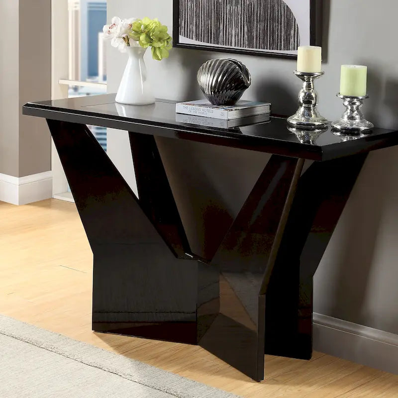 Set tavolini da caffè Ameena 3 pezzi con piano in vetro di Furniture of America