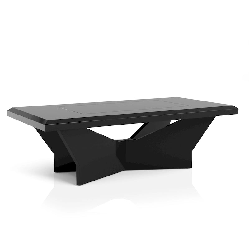 Set tavolini da caffè Ameena 3 pezzi con piano in vetro di Furniture of America