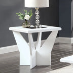 Set tavolini da caffè Ameena 3 pezzi con piano in vetro di Furniture of America