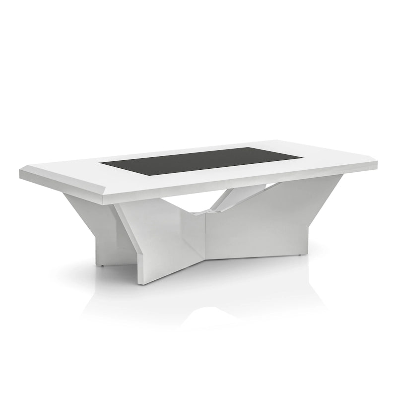 Set tavolini da caffè Ameena 3 pezzi con piano in vetro di Furniture of America