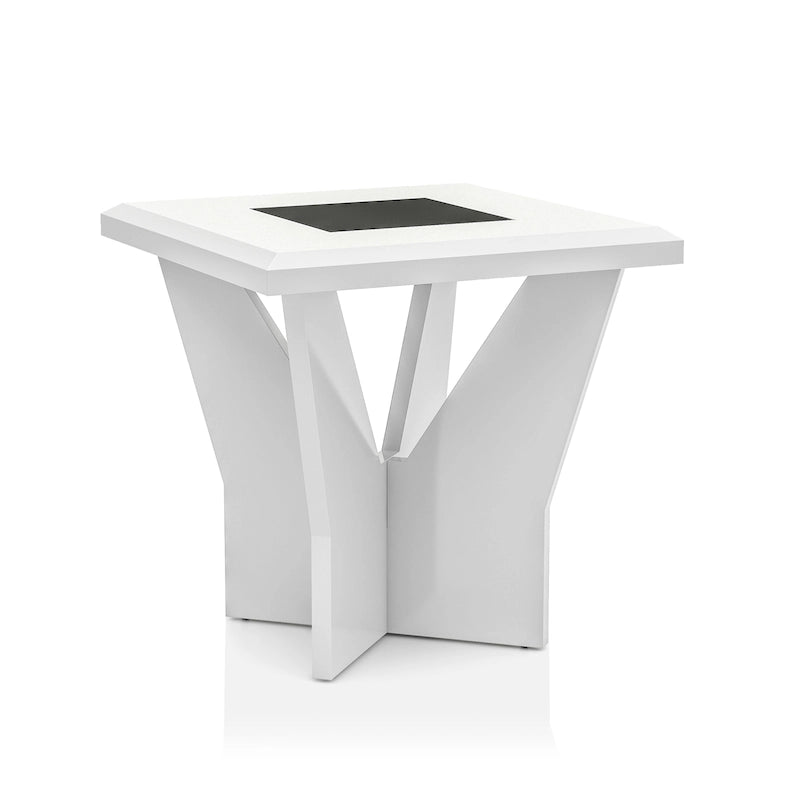 Set tavolini da caffè Ameena 3 pezzi con piano in vetro di Furniture of America