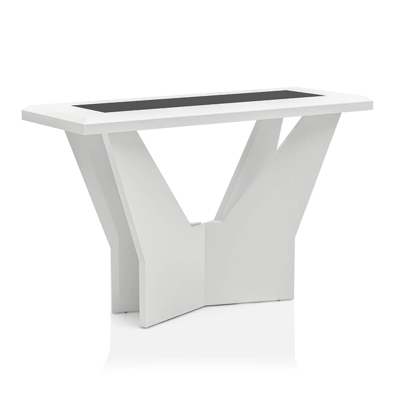 Set tavolini da caffè Ameena 3 pezzi con piano in vetro di Furniture of America