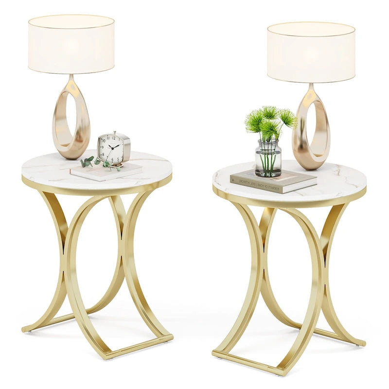 Tavolino d'appoggio moderno rotondo per ingresso e soggiorno