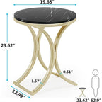 Tavolino d'appoggio moderno rotondo per ingresso e soggiorno