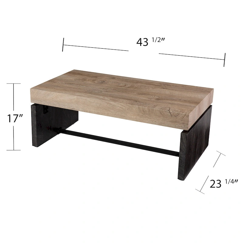 Tavolino da caffè bicolore Hedgefield di SEI Furniture