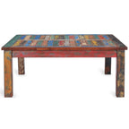 Chic Teak Square Coffee Table made from Recycled Teak Wood Boats
