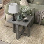 Tavolino Donware Transitional grigio chiaro da 24 pollici in legno di Furniture of America