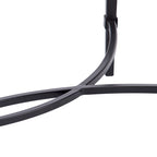 SEI Furniture Quaker Tavolino da Caffè Ovale in Metallo Nero Opaco con Piano in Vetro