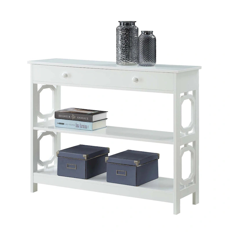 Convenience Concepts Omega Tavolo Consolle a 1 Cassetto con Ripiani